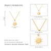 Sunflower Pendant Stainless Steel Necklace Women's 18K Gold Plated Delicate Chain Clavicle Chain