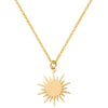 Sunflower Pendant Stainless Steel Necklace Women's 18K Gold Plated Delicate Chain Clavicle Chain