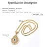 Sunspicems 2021 Morocco Women Gold Pendant Necklace Hollow Metal Arabesque leaf Long Chain Ethnic Wedding Hip Hop Jewelry