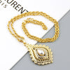 Sunspicems 2021 Chic Morocco Women Crystal Pendant Necklace Gold Color Rhinestone Arabic Ethnic Banquet Wedding Jewelry Gift