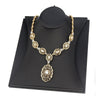 Sunspicems Elegent Morocco Algeria Women Necklace Gold Plated Colorful Crystal Ethnic Wedding Jewelry Round Arabic Pattern Chain