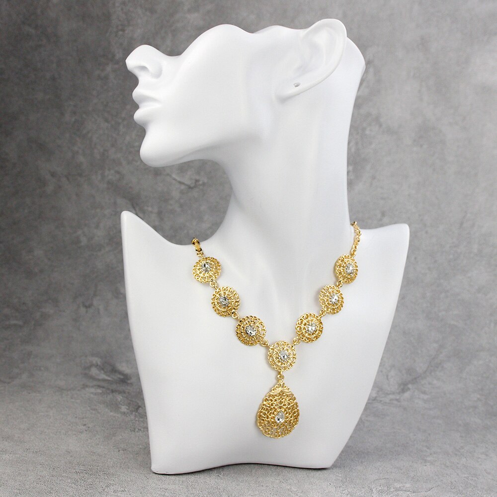 Sunspicems Gold Color Women Pendant Necklace Morocco Algeria Wedding Jewelry Indian Arab Party Bridal Bijoux Caftan Chain 2021