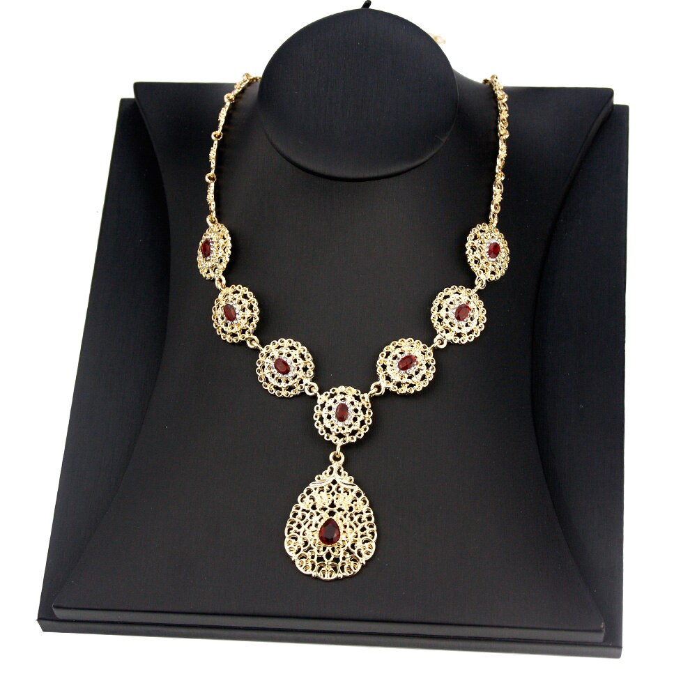 Sunspicems Gold Color Women Pendant Necklace Morocco Algeria Wedding Jewelry Indian Arab Party Bridal Bijoux Caftan Chain 2021