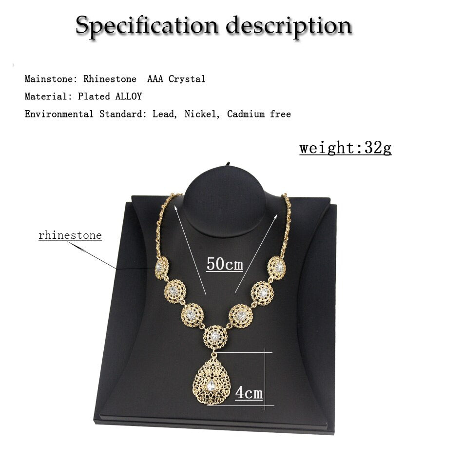 Sunspicems Gold Color Women Pendant Necklace Morocco Algeria Wedding Jewelry Indian Arab Party Bridal Bijoux Caftan Chain 2021
