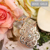Sunspicems Indian Jewelry Gold Color Long Pendant Necklace for Women Ethnic Wedding Gift Morocco Caftan Metal Flower Accessory