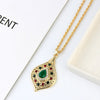 Sunspicems Unique Gold Color Morocco Long Pendant Necklace Snake Chain for Women Arabic Ethnic Wedding Jewelry Turkish Gift