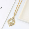 Sunspicems Unique Gold Color Morocco Long Pendant Necklace Snake Chain for Women Arabic Ethnic Wedding Jewelry Turkish Gift