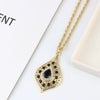 Sunspicems Unique Gold Color Morocco Long Pendant Necklace Snake Chain for Women Arabic Ethnic Wedding Jewelry Turkish Gift