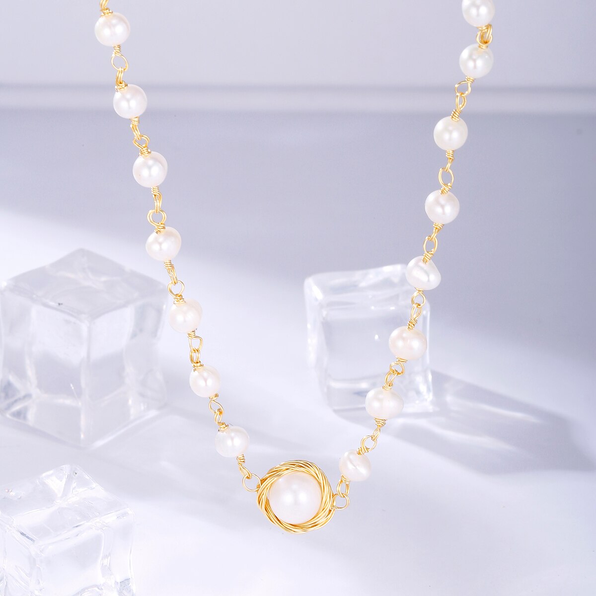 Super Beautiful Pearl Necklace  Freshwater Pearl Pendant 2022 For Women's Necklace Party Gift Jewelry