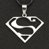 Superhero Necklace America Hero Bat Clark Kent Silver Color S Letter Pendant Stainless Steel Justice Jewelry Cosplay