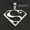 Superhero Necklace America Hero Bat Clark Kent Silver Color S Letter Pendant Stainless Steel Justice Jewelry Cosplay
