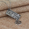 Supernatural Dean License Plate Pendant Necklace Alloy Link Chain Necklace For Men And Women Movie Jewelry Accessories