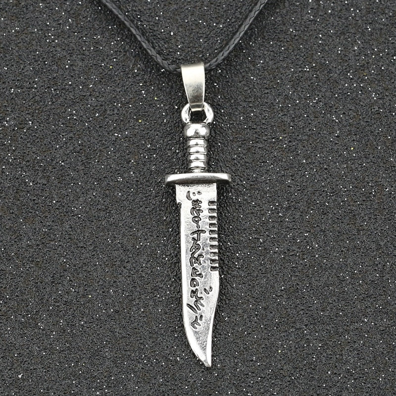 Supernatural Necklace Ancient Demon Killing Knife Of The Kurds Rubys Blade Dagger Vintage Retro Pendant Movie Jewelry