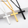 Supremer Personality Cross Necklaces Stainless Steel Nameplate Pendant Jesus Choker For Women Men Jewelry Birthday Gift