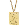 Supremer Stainless Steel Vintage Tarot Card Necklace Talisman Pendants Choker Pagan Astrology Jewelry Personality Christmas Gift