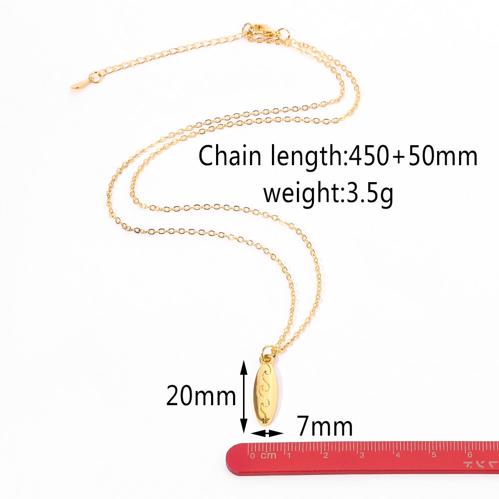 Surfboard Necklace For Women Girls Gold Color Surfing Dainty I love Surfer Sports Necklaces Wave Summer Beach Jewelry