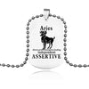 Suteyi Stainless Steel Zodiac Sign Tag Necklaces For Women Men Aries/Taurus 12 Constellation Pendants Necklace