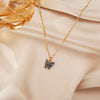 Sweet Acrylic Color Butterfly Necklace For Women Long Wild Clavicle Chain Pendant Refined Stylish Mujer Gift 2022 Trendy Gold