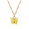 Sweet Acrylic Color Butterfly Necklace For Women Long Wild Clavicle Chain Pendant Refined Stylish Mujer Gift 2022 Trendy Gold