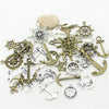 40pcs Mixed Nautical Jewelry Anchor Charms two Color Metal Zi Alloy Trendy Mixed Anchor Pendant Charms D1021
