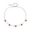 Sweet  Cherry Bead Choker Necklace Creative Women Trendy Bohemian Vintage Beaded Fruit Necklace Retro Clavicle Chain