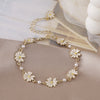 Sweet Flower Bracelets White Pearl Cute Simple Chrysanthemum Bracelet for Women Daisy  Jewelry Accessories Bijoux