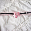 Sweet Heart Gothic Pink Blakc Lace Cross Bownot Choker Lolita Maid Cosplay Women Necklace D736