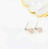 Sweet blue pink strawberry crystal earrings in 925 sterling silver. J0321
