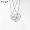 Sweetheart Necklaces Set Engrave &quot;you're my person&quot; Matching Half-heart Shaped Pendant Necklaces Lover Forever Series Gift