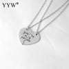 Sweetheart Necklaces Set Engrave &quot;you're my person&quot; Matching Half-heart Shaped Pendant Necklaces Lover Forever Series Gift