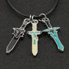 Sword Art Online Necklace SAO Kirigaya Kazuto Kirito Yuuki Asuna Elucidator Dark Repulser Lambent Light Rapier Pendant Jewelry