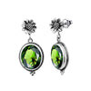 925 Sterling Silver Sunflower Green Peridot Dangle Earrings for Women Romantic Ethnic Fine Jewelry Wedding Earrings Gift