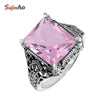 Fine Fashion Jewelry Wholesale Pink Cubic Zirconia Victoria Women 925 Sterling Silver Ring Wholesale