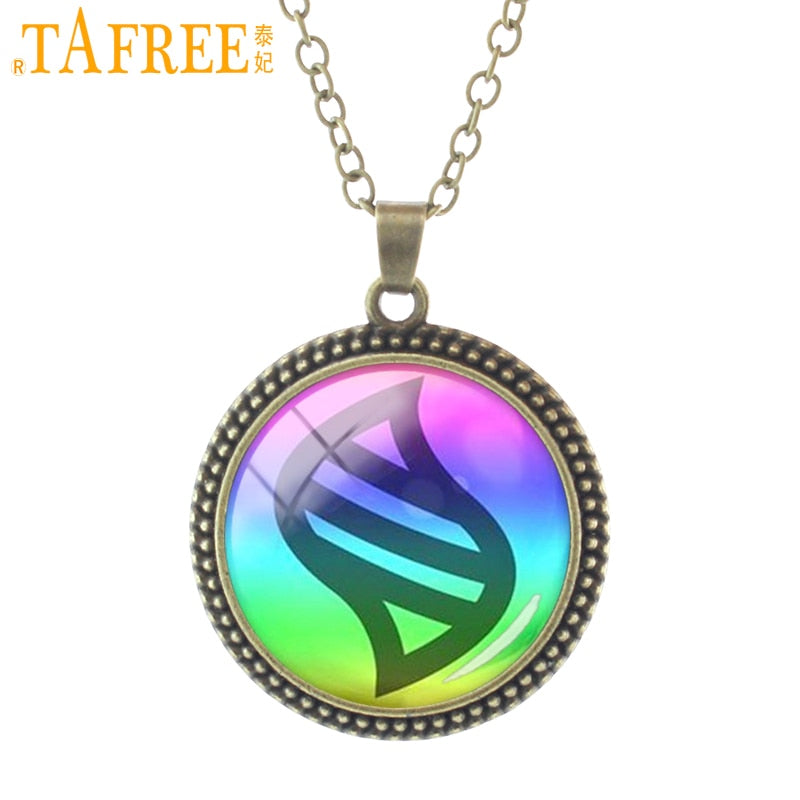 TAFREE 2017   cartoon case for  mega stone necklace glass gem heart charm pendant jewelry chain necklaces ES67