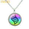 TAFREE 2017   cartoon case for  mega stone necklace glass gem heart charm pendant jewelry chain necklaces ES67
