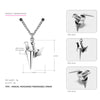 Fashion Bird Animal Pendants Necklace for Women & Girls DIY Suspension Silver Necklace 925 Sterling-Silver-Jewelry