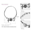 Popular 925 Sterling Silver DIY Bracelets for Women Punk Cross Crown & Heart Charms Love Bangle & Bracelets Fine Jewelry