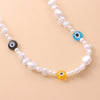 TAUAM Simulated Pearl Turkish Evil Eye Necklace Women Bohemian Vintage Devil Choker Seed Beads Party Collar Jewelry Gift