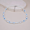 TAUAM Simulated Pearl Turkish Evil Eye Necklaces For Women Bohemian Vintage Choker Beads Party Jewelry New
