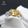 TBJ,100% 925 sterling silver with natural citrine for women,female rings,original fine jewelry