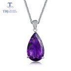 TBJ,925 silver dangle clasp earring & pendant with natural african amethyst excellent luxury jewelry for women party daily wear