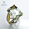 TBJ,Luxury natural green amethyst 7.5ct gemstone Ring in 925 sterling silver fine jewelry for women with box anniversary gift