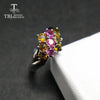 TBJ,Natural simple Comfortable Finger tourmaline gemstone ring in 925 sterling silver gemstone jewelry ,for women with gift box