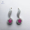 TBJ,two pieces of natural african ruby gemstone New elegant earring in 925 sterling silver for ladies as gift jewelry box