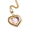 THE BLING KING DIY Spinning Double Sides Photo Heart Shape Pendant Necklaces Photoes Memory Jewelry For Couple Family Gift