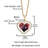 THE BLING KING DIY Spinning Double Sides Photo Heart Shape Pendant Necklaces Photoes Memory Jewelry For Couple Family Gift
