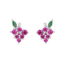 Colored Zircon Ear Stud Earrings for Women Gold Plated Piercing Hoop Drop Chain Dangle Earring Set 2023 Jewelry