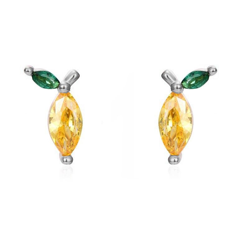 Colored Zircon Ear Stud Earrings for Women Gold Plated Piercing Hoop Drop Chain Dangle Earring Set 2023 Jewelry