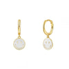 Colored Zircon Ear Stud Earrings for Women Gold Plated Piercing Hoop Drop Chain Dangle Earring Set 2023 Jewelry