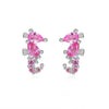 Colored Zircon Ear Stud Earrings for Women Gold Plated Piercing Hoop Drop Chain Dangle Earring Set 2023 Jewelry